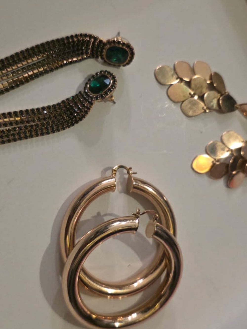 Polished Gold Hoop Earrings — Smooth Round Hoops